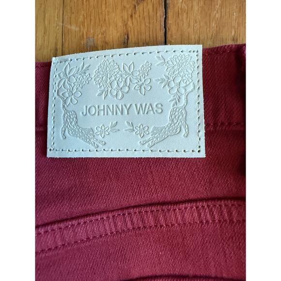 New Johnny Was Marseille Baby Boot Jeans JW1011CN8 Size 29 Cranberry - Picture 11 of 12